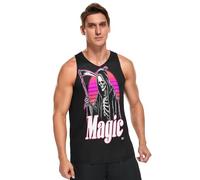 Magic Grim Reaper - Camiseta sin mangas de secado rápido para hombre, casual, elegante, sin mangas, ropa de entrenamiento atlético, Magic Grim Reaper, XX-Large
