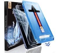 MAGIC JOHN 2 unidades para iPhone 11 Pro/iPhone XS/iPhone X para protector de pantalla (5,8 pulgadas), eliminación de polvo de coche, 9H, HD, transparente, sin burbujas, fácil instalación