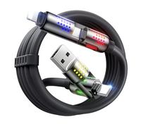 MAGIC JOHN 240W 4 en 1 Multi Cable de Carga [2M] con Chip E-Mark, Cable USB Multi para iPhone 17/Pro Max, Air, Serie 16, 15, 14, 13, 12, MacBook, iPad, Galaxy, Negro