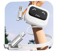 MAGIC JOHN 240W Multi USB C Cable, 4-in-1 Super-Fast Charging Cable (1,2 M), 7-Stop Retractable, USB A/C to C/L, Compatible with iPhone Series, iPad, Samsung, Pixel and More, Gifts, White