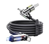 MAGIC JOHN Cable USB C 4 en 1, 240 W, carga rápida y sincronización de datos