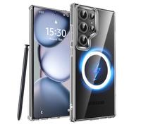 MAGIC JOHN Funda para Samsung Galaxy S25 Ultra [Compatible con MagSafe] Protección Militar, Funda Magnética para Teléfono Móvil, Cubierta Resistente a Arañazos, Transparente