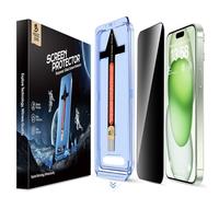 MAGIC JOHN Protector Pantalla de Privacidad para iPhone 15 Plus, 2 Piezas, Antiespia Cristal Vidrio Templado 9H, Alineación Automática para Una Instalación Rápida, Sin Burbujas, Antiarañazos
