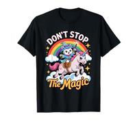 Magic Kawaii Kitten Mago Unicornio Arco Iris Fantasía Positividad Camiseta
