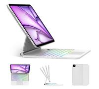 Magic Keyboard - Funda para iPad Air de 11 pulgadas (M3 2025, M2 2024) y iPad Pro de 11 pulgadas (4ª/3ª/2ª/1ª generación), funda para iPad Air de 5ª/4ª generación con teclado, soporte voladizo