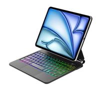 Magic Keyboard para iPad Air 11"(M3 2025, M2 2024)/Air 10.9"(5ª Gen, 4ª Gen) y iPad Pro 11"(2018-2022), Soporte Magnético Flotante y Panel Táctil Multitáctil, Funda Teclado con Retroiluminado, Negro