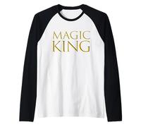 Magic King Magic Set Idea de Regalo para Hombres y niños Disfraz de Mago Camiseta Manga Raglan