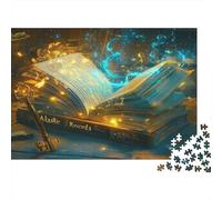 Magic Libro Puzzle 1000 Piezas De Impresión De Alta Definición Entretenimiento Creativo Diversión Impossible Rompecabezas Puzzle grimorio Fantasy 1000pcs (75x50cm)