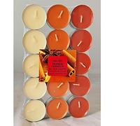 MAGIC LIGHTS 83932 Velas Perfumadas Naranja-Canela, Naranjo, Paquete de 30 Unidades