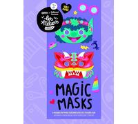 Magic masks: 6 masques en papier à décorer avec des stickers fluo