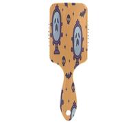 Magic Mirror - Cepillo de pelo con patrón de Halloween para cabello grueso, rizado, fino, largo, corto, húmedo o seco, añade brillo y hace que sea suave para hombres, mujeres y niños
