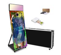 Magic Mirror - Máquina de cabina de fotos de espejo de 65 pulgadas con pantalla táctil de 43 pulgadas, luz de relleno RGB mejorada adecuada para necesidades de fotografía en varios lugares (negro