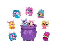 Magic Mixies Paquete de 9 miniminiminis de la Serie Shimmerverse, 2 de Ellos Ocultos, con mágica Experiencia de desempaquetado de Caldera de Burbujas, 5 nuevos Equipos de Mini-mixies con Poderes