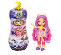 Magic Mixies Pixlings serie Shimmerverse crea y mezcla una poción mágica para revelar Tiggz The Tiger Pixling, mira cómo esta hermosa muñeca de moda de 16,5 cm en botella