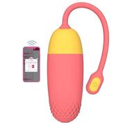 Magic Motion Magic Motion - Huevo vibrador Vini controlado con una aplicación - Coral/amarillo