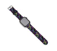 Magic Mushroom - Correas de silicona de repuesto para Apple Watch, 42mm/44mm, Acero inoxidable, Amatista