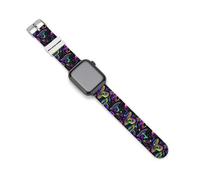 Magic Mushroom - Correas de silicona de repuesto para Apple Watch, 42mm/44mm, Acero inoxidable, Amatista