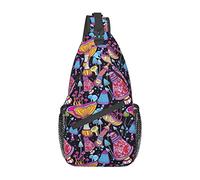 Magic Mushroom Sling Bag, Chest Bag Daypack, Crossbody Sling Mochila para Viajes, Deportes, Correr, Senderismo