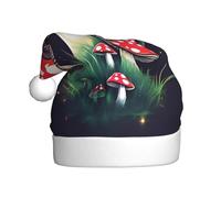Magic Mushrooms - 1 paquete de sombrero de Papá Noel de felpa, cómodo sombrero de Navidad para regalos de fiesta de Navidad, apto para adultos