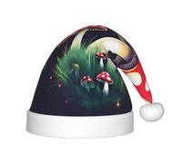 Magic Mushrooms - 1 paquete de sombrero de Papá Noel de felpa, cómodo sombrero de Navidad para regalos de fiesta de Navidad, apto para adolescentes