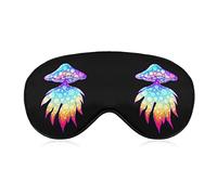 Magic Mushrooms Psychedelic Sleep Mask Soft Blindfold Portable Eye Mask con correa ajustable para hombres y mujeres