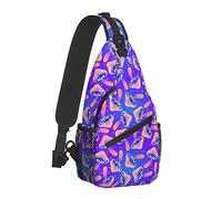 Magic Mushrooms Psychedelic Sling Bag para Mujeres Hombres, Crossbody Shoulder Bags Casual Sling Backpack Chest Bag Travel Senderismo Mochila para Exteriores
