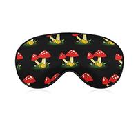 Magic Mushrooms Sleep Mask Night Cover Eye para mujeres y hombres BlockLight para avión, viaje, siesta, correa ajustable