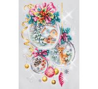 Magic needle 100-247 ZW - Kit de punto de cruz con patrón de recuento de Navidad Zweigart Edition, algodón, multicolor, 22 x 32 cm