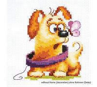 Magic Needle 16-24 Wer - Kit de punto de cruz con patrón de números (algodón, 9 x 10 cm), multicolor