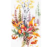 Magic Needle 250-698 ZW - Juego de punto de cruz (algodón, 17 x 27 cm), diseño de alma del bosque, multicolor