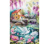 Magic needle 250-705 ZW Traumsee - Kit de punto de cruz con patrón de recuento Zweigart Edition, algodón, multicolor, 30 x 45 cm