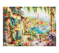 Magic needle 250-706 ZW Sommer in Lombardía - Kit de punto de cruz con patrón de recuento Zweigart Edition, algodón, multicolor, 40 x 30 cm