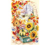 Magic needle 250-734 ZW - Juego de punto de cruz (algodón, 17 x 27 cm), diseño de historia otoñal