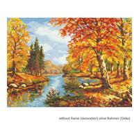 Magic needle 45-02 ZW - Kit de punto de cruz (35 x 25 cm), diseño de otoño dorado