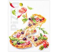 Magic needle 528-557 ZW Pizza - Kit de punto de cruz (algodón, 23 x 27 cm)