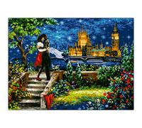 Magic needle 550-767 ZW Rendezvous in London - Kit de punto de cruz con patrón de recuento Zweigart Edition, algodón, multicolor, 40 x 30 cm