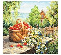 Magic Needle Casa de Verano Zweigart Edition-Juego, diseño de Punto de Cruz, Algodón, Multicolor, 40 x 40cm