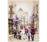 Magic Needle Kit de punto de cruz, diseño de músicos callejeros, multicolor