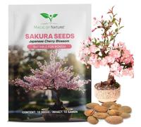 Magic of Nature: Semillas de Cerezo Japonés (10 Uds) Bonsái - Sakura Rosa | Sueño de flores para el jardín - Ideal para cultivar un árbol perenne