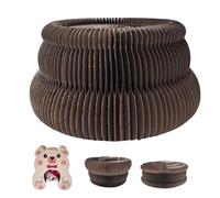 Magic Organ Cat Scratcher - Formas Redondas de cartón, entretenimientos de Garra de molienda de, Divertidos Juegos interactivos de Estiramiento, Protectores Seguros para Muebles para