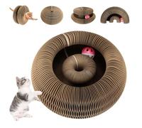 Magic Organ - Tabla de rascar para Gatos con Bola de Campana, Juguete para Gatos de Gatito Kurlz, Plegable Interactivo Marlenes Kitty Curl para Gatos de Interior
