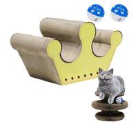 Magic Organ - Tabla para rascar con pelota de juego de cartón ondulado, base interactiva para rascar con pelota, para necesidades de rascar, descanso de garras, esquinas de muebles, salón