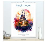 Magic pages - Discover the magic of books (High Quality Premium Wall Calendar 2026 DIN A2 portrait),CALVENDO 12 Month Wall Calendar: Be enchanted by ... adventure in fantastic worlds every month.