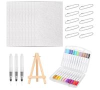 Magic Pintura hinchada, 1 pintura hinchada, textura de espuma mágica para niños con papel, marcadores, pluma de acuarela, cadenas de cuentas y regalos de mini caballete para niños