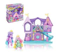 Magic PONYS Castillo Unicornio School of Magic - Juego de Ponys y Unicornios para Niñas con 2 Figuras Exclusivas y Efecto Brillante - Juguete Regalo Niña 3 Años+