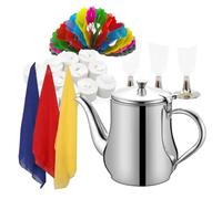 Magic Pot evoca cualquier cosa que parezca bebida, caramelo de seda, escenario, ilusión mágica, mentalismo, truco, utilería profesional