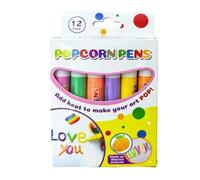 Magic Puff Markers - 12 Color PP 3D Paint Pens Art Craft Drawing Set