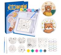 Magic Puffy Paint - Juego de pintura mágica con textura de espuma 3D para niños, pintura de esponja mágica, pintura estructural, juego de manualidades con esponja, cadenas, colores, pincel, pipeta (12