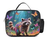 Magic Raccoon Insulated Lunch Bag for Women/Men Reusable Lunch Box for Office Work Picnic Beach - Leakproof Cooler Fashion Tote Bag With Handle Freezable Lunchbox