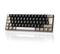 MAGIC-REFINER MK21 Teclado Mecánico para Juegos Cableado 60% USB-C, Distribución UK QWERTY, Interruptores Clicky Blue, Hot Swappable, 62 Teclas Ultra-Compacta, RGB, Tecla PBT, Chocolate